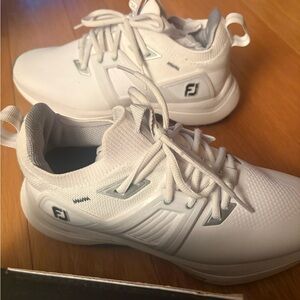FootJoy Men's White and Grey Golf Shoes